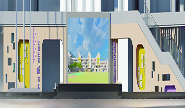 天回小学-校门口墙面装饰设计