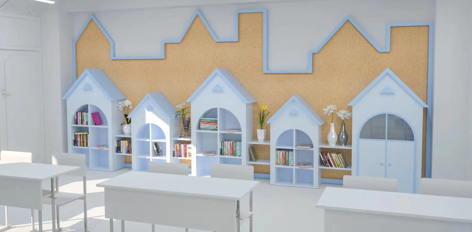 新桥小学-后墙储物柜