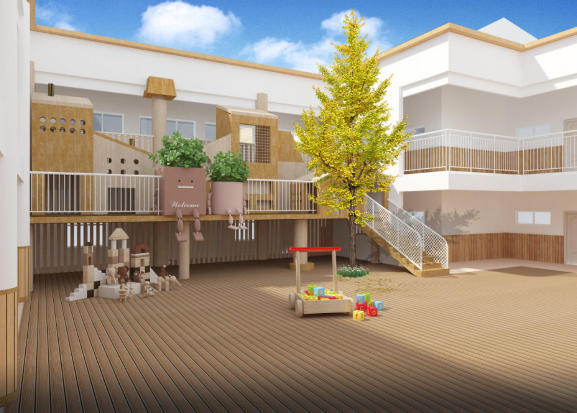 彭州市机关幼儿园北城园区-中 庭主题游戏区改造